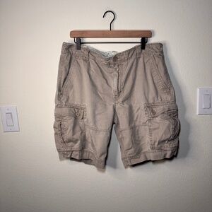 The North Face Men's Cargo Shorts Size 38 Khaki Beige 9.5" Inseam 100% Cotton